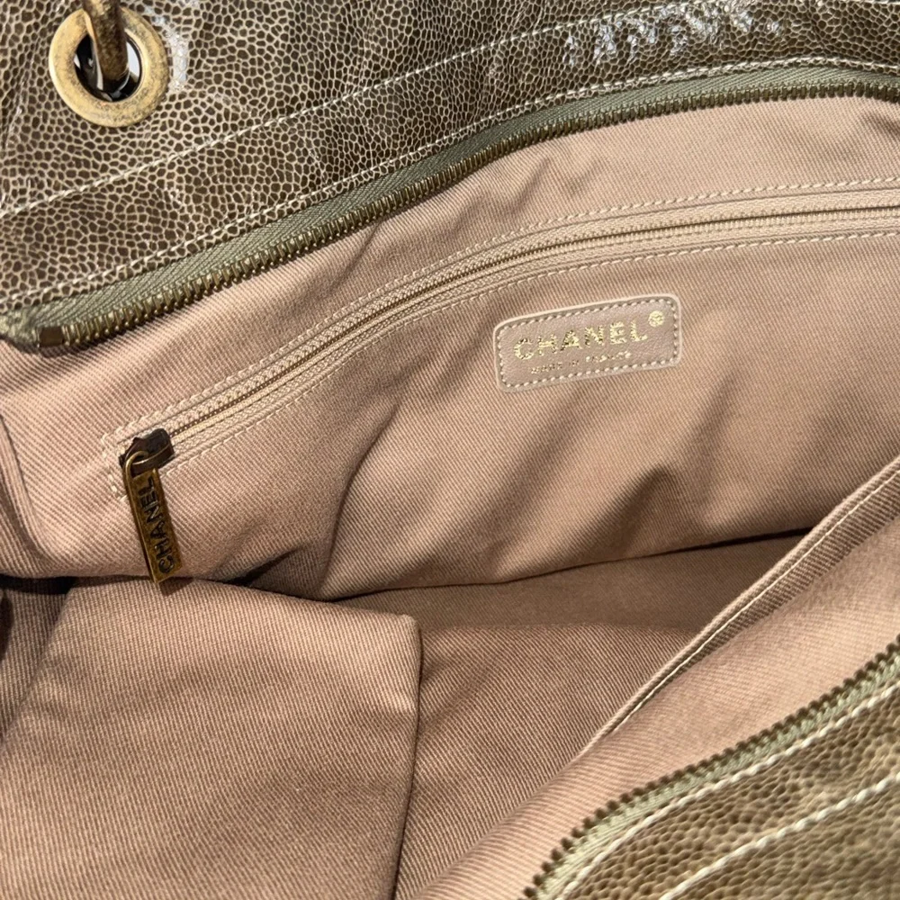 Authentic CHANEL Quilted Caviar Leather Tote - Picture 15 of 16